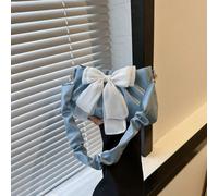 Sac plissé décoré d'un nœud, style décontracté chic et léger, convient aux adolescentes, femmes, étudiantes, jeunes professionnels et employés de bureau. Parfait pour le bureau, l'université, le trava