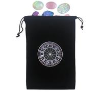 Sac pochette de tarot en velours - Solution de rangement avec cordon de serrage 12 x 17,5 cm, étui de transport de protection souple, organisateur de cartes de tarot, de cartes Oracle, sac à b