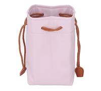 Sac Pochette en Cuir PU avec Cordon de Serrage, Sac en Cuir à la Mode, Organisateur de Stockage D'imprimante de Film D'appareil Photo instantané Universel étanche Portable (Rose)