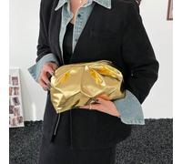 Sac pochette en forme de dumpling pour femme, couleur unie. Sac de soirée mode en matériau PU, mini sac plissé en forme de nuage pour le porter sous le bras. Convient pour transporter les essentiels q