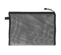 Sac Pochette en Maille à Fermeture éclair, 10 Pièces, Résistant aux Déchirures, Solution de Rangement pour Fichiers A4, Papeterie, Corde de Suspension Incluse (BLACK)