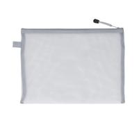 Sac Pochette en Maille à Fermeture éclair, 10 Pièces, Résistant aux Déchirures, Solution de Rangement pour Fichiers A4, Papeterie, Corde de Suspension Incluse (GREY)