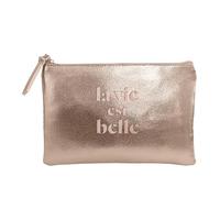Sac pochette metal rose dore