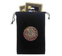Sac Pochette Tarot en Velours pour Cartes, Dés et Bijoux - Pochette à Cordon Douce et Réutilisable 12 x 17,5 cm - Protection Eť Rangement Idéal pour Tarot, Accessoires Mystiques Eť Cadeaux