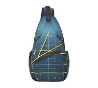 Sac Poitrine Formules Mathématiques Jaune, Sac à Dos en bandoulière Diagonale, Multifonctionnel, Hommes Femmes