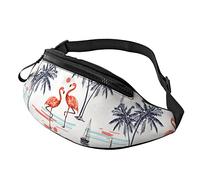 Sac Poitrine Reflet du Flamant Gris, Sac Banane Voyage Loisir Sacoche De Sport Loisir Sac De Sport pour Running Homme Balade