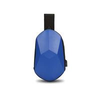 Sac Poitrine Sac de Poitrine tridimensionnel for Hommes, Coque Rigide, étanche, équitation, Couple, Chargeur USB, Messager, Sacs à bandoulière(Blue)