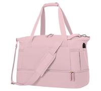 Sac polochon de fitness, sac de sport | Sac de week-end | Sac fourre-tout | Sac de yoga de gym, grand sac de voyage, petit sac de voyage léger pour le sport, les hommes, la gym, rose(w), verwijzen