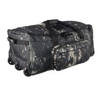 Sac polochon de Grande capacité 124l, Bagages roulants for Camping Robuste, randonnée, Valise Voyage(Black Green)