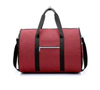 Sac polochon de Voyage Grande capacité for Hommes et Femmes, Sac à bandoulière Rangement Costume, Grand Pliable Oxford étanche, Bagages for(Red)