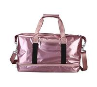 Sac polochon de Voyage, Loisirs Sports Yoga Marche en Plein air Natation Sac étanche, Sac de Nuit Week-End en Cuir imperméable Grand Sac de Voyage fourre-Tout Sac polochon (Rose)