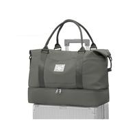 Sac polochon de Voyage, Sac Sport fourre-Tout, Sacs Nuit à bandoulière for Femmes avec Manche Chariot, Main Pliable pour Travel Gym(Green)