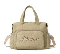 Sac portable personnalisé pour maman - Grande capacité - Sac de rangement pour couches de bébé - Sac de maternité - Couleur unie - Sac de yoga et de fitness, Kaki, M
