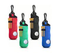 Sac portable pour balles et tés de golf avec attache porte-clés. Pochette porte-balle de golf avec support pour tés. Sac de transport pour balles de golf, étanche, pour la protection des articles de g