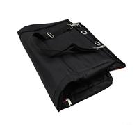 Sac portable pour bride et dos nu avec support à 3 crochets pour l'organisation des accessoires de cheval - Sac de rangement en polyester pour équipement de jardin, 66 x 38,1 x 7,6 cm, noir/bleu