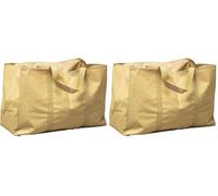 Sac porte bûches polyester WERKA PRO Beige (Lot de 2)