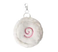 Sac porte-clés en forme de poisson de dessin animé en peluche douce et portable organisé pour une décoration élégante et essentielle pour femmes et filles, blanc, Beauté de masse