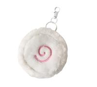 Sac porte-clés en forme de poisson de dessin animé en peluche douce et portable organisé pour une décoration élégante et essentielle pour femmes et filles, blanc, Beauté de masse