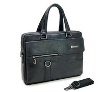 Waytex 71013 Sacoche Porte Documents Besace simili cuir, Mallette business Ordinateur et Tablette avec bandoulière Noir