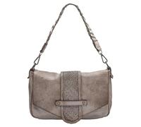 Sac porté épaule - MISS LOÏS - Taupe irisé - Cuir italien - Bandoulière réglable - Compartiments zippés