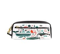Sac Porte-Stylo Vie sous-Marine Requin-Baleine Ancre Tueuse Coraux Poissons Sac À Crayons Portable Trousse Scolaire Grande Capacité Trousse De Crayon pour Adolescent Garçon Garçons