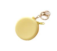 Sac portefeuille en silicone pour femmes et filles, sac de rangement pour cartes, clés, rouges à lèvres, jaune, solid color-yellow