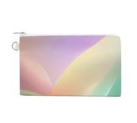 Sac portefeuille en toile, dégradé de couleurs, lignes ondulées, formes fluides organiques, porte-monnaie, porte-monnaie à fermeture éclair, petite trousse de maquillage