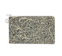 Sac portefeuille en toile, imprimé feuille du Canada sur bois, porte-monnaie vintage, porte-monnaie à fermeture éclair, petit sac à cosmétiques