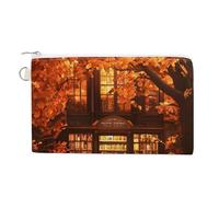 Sac portefeuille en toile, librairie, soirée d'automne, citrouille, porte-monnaie, sac à main, petite trousse de maquillage