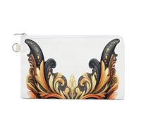 Sac portefeuille en toile, motif masque de sorcière de dessin animé, porte-monnaie, porte-monnaie à fermeture éclair, petit sac à cosmétiques