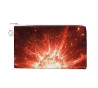 Sac portefeuille en toile, porte-monnaie imprimé explosion d'énergie, sac à main à fermeture éclair, petit sac à cosmétiques