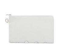 Sac portefeuille en toile, quatre fantômes mignons marchant dans une ligne, porte-monnaie, porte-monnaie à fermeture éclair, petite trousse de maquillage