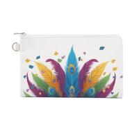 Sac portefeuille en toile, sac à main avec imprimé masque de mascarade, porte-monnaie à fermeture éclair, petit sac à cosmétiques