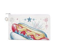 Sac portefeuille en toile, sac à main rétro American Diner avec impression esthétique, porte-monnaie à fermeture éclair, petit sac à cosmétiques