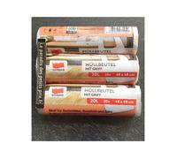 sac poubelle 20 Litres transparent ,60 sacs poubelles avec bretelles 48 x 48 cm