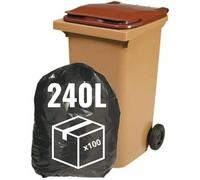 Sac Poubelle 240l X100 | Housses Protection Conteneur 240 Litres | Epaisseur 30µ | Anti Salissure - Anti Fuite - Anti Odeur