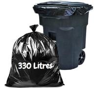 Sac Poubelle 330 Litres X 40 | Housse Protection Conteneur 330L | Tous Types Déchets et Ordures | Epaisseur 30µ | Anti Fuites - Anti Salissures - Anti Odeurs