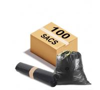 Sac poubelle à lien coulissant - 50 L - 26 microns - Par 100