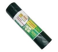 Publi embal lot de 20 sacs poubelle elbe 100 l poignées coulissantes noirs 28 microns