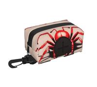 Sac poubelle de voyage mignon avec petite araignée rouge pour animal de compagnie Essentiel pour la randonnée ou le camping à la campagne pour une expérience agréable