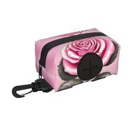 Sac poubelle de voyage pour animal de compagnie avec de belles roses roses. Indispensable pour la randonnée ou le camping à la campagne. Vous garantit une expérience agréable