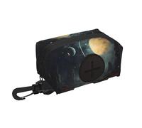 Sac poubelle de voyage pour animal de compagnie Motif lune étoiles et planètes Essentiel pour la randonnée ou le camping à la campagne Assurez-vous que vous avez une expérience agréable