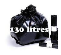SAC POUBELLE NOIR HAUTE RESISTANCE 130 litres - les 100 sacs poubelles