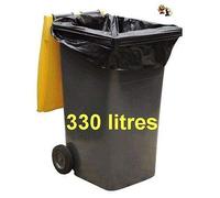 SAC POUBELLE NOIR HAUTE RESISTANCE - 330 litres - carton de 100 sacs poubelles