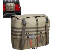 Sac poubelle pour pneu de secours, grande capacité, pochette de rangement pour fret, organiseur de véhicule robuste pour voiture, camion, camping-car, randonnée, camping ou voyage, 58 x 18 x 60 cm
