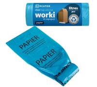 Sac poubelle pour tri sélectif 120L Mercator (10 sacs) - Bleu