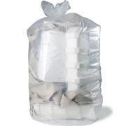 Sac poubelle Premium taille XXL dimensions 1240+840x2500mm PE transparent contenu 2500l épaisseur 100µ