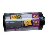 Generique Sac poubelle renforcé 30 L 50 x 70 cm – lot de 20 – noir