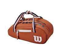 Sac pour Accessoires Wilson, Roland Garros Mini Tour, Pour Petits Objets, Cosmétiques ou Produits de Toilette, Marron/Blanc/Bleu, WR8008901001