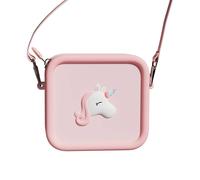 Sac pour appareil photo en silicone licorne rose, blanc, bleu TU